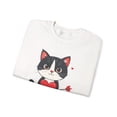 thumbnail image 6 of Cat Heart Sweatshirt, Heart Sweatshirt, Cat Sweatshirt, Valentine's Day Sweatshirt, 50/50 Cotton-Poly Animal Sweatshirt 103, 6 of 65