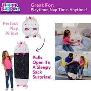 Happy Nappers: Pillow & Sleepy Sack Large - Shimmer Unicorn - 66 x 30, 2-In-1: Plush Animal Opens Into Sleeping Bag, Soft Play Character, Kids 7+