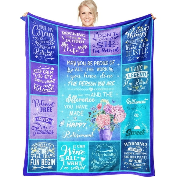 Retirement Blanket for Women, Retirement Gifts for Women 2025, Farewell Gifts for Coworkers, Goodbye Gifts, Going Away Gift, Leaving Gifts for Friends Throw Blanket 50" x 40"