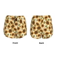 thumbnail image 3 of Pofeuu Autumn Sunflowers Print Women's Athletic Shorts Running Workout Shorts Tummy Control Quick Dry Gym Shorts with Pockets Double layer sports shorts-Medium, 3 of 7