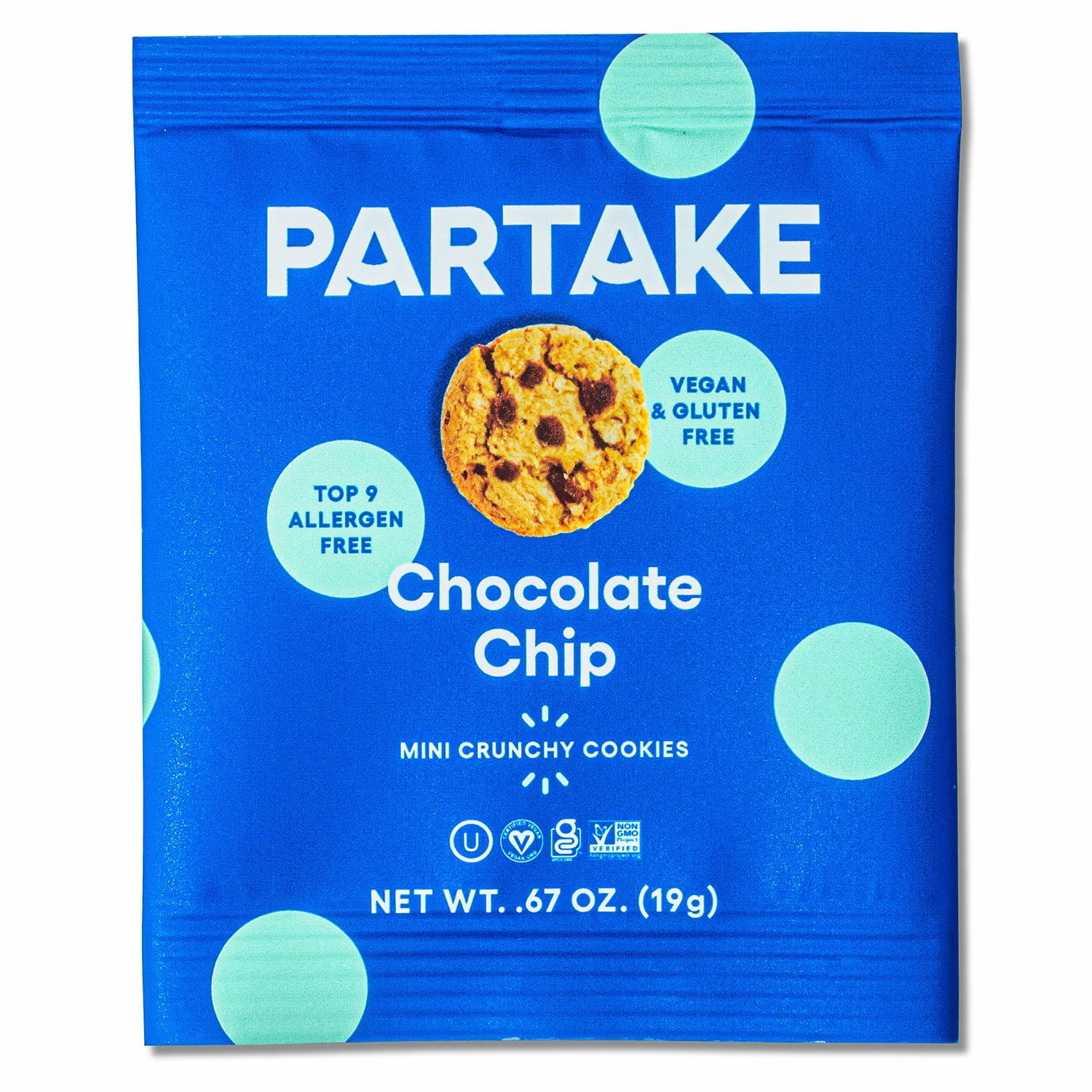 Partake Chocolate Chip Mini Crunchy Cookies 0.67 oz., 20 pk