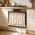 thumbnail image 5 of 30"x22" Oven Skirt Curtain for Kitchen Decor,Girlish Charm Lace Trim & 8 Ribbon Ties,Rustic Decorative Oven Door Curtain for Cottage Kitchen Decor, 5 of 7