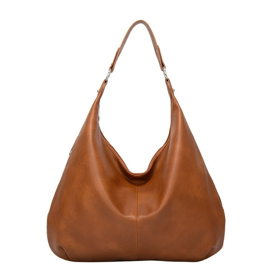TIREOW Women Crescent Small Tote Trendy Shoulder Bags Vegan Leather Hobo Handbag Slouchy Tote Cute Clutch Purses Travel with Double Zipper Design