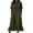 Army Green, variant on Women's Henley Button Midi Dresses Short Sleeve Ruffle Hem with Pockets Loose Fit Stand Collar Casual Daily Summer Casual Dresses
