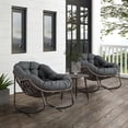 thumbnail image 2 of MOONMISS Rattan Rocking Chair, Indoor & Outdoor Comfy Rocker Chair with Thick Cushion, Modern Lounge Chair for Balcony, Porch, Garden, Backyard, Deck, Gray, 2 of 6