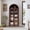 Brown, variant on 5-Tier Arched Bookcase, Bookshelf with Glass Door, Display Cabinet with Adjustable Shelves, Tall Storage Cabinet for Living Room, Modern Bookcase for Bedroom/Living Room/Home Office
