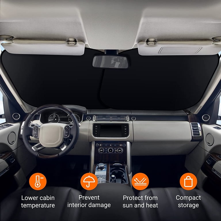 AstroAI Windshield Sun Shade, Foldable 2-Piece photo 4