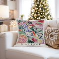 thumbnail image 4 of Ethan Taylor Landscape and Nature Throw Pillow Soft Cushion Cover 'Henri Matisse La Japonaise Nature Rivers' Bohemian Pattern Decorative Square Accent Pillow Case, 16x16 Inches, Green, Red, 4 of 5