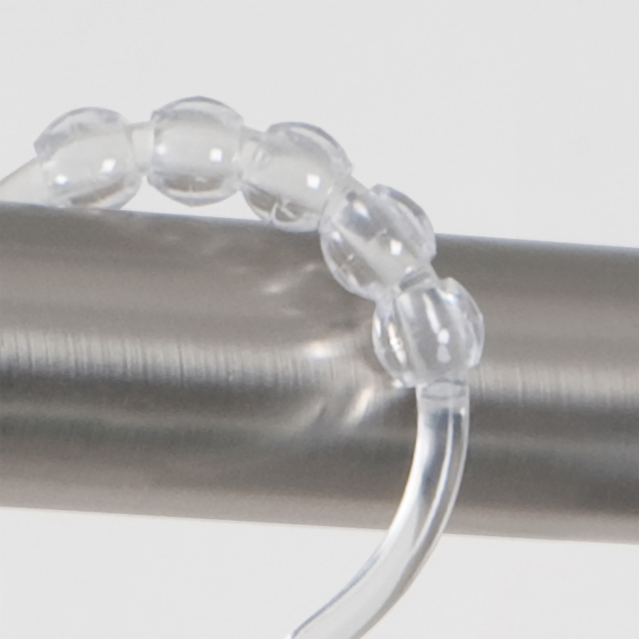 Mainstays Shower Curtain Rollerball Hooks, Easy Gliding, Clear, Set of 12