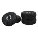thumbnail image 3 of Neumáticos de grava de 1,9 pulgadas con cubo de 10 orificios, patrón irregular para coches RC SCX10 1/10, juego de 4 plateados, 3 of 8