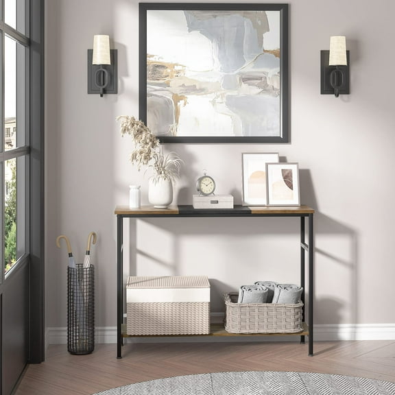2024 New Narrow and Thin Console Table - 39" Entryway Table, Versatile Sofa Side Table, Adjustable Display Shelf, Ideal for Living Room, Hallway, Bedroom
