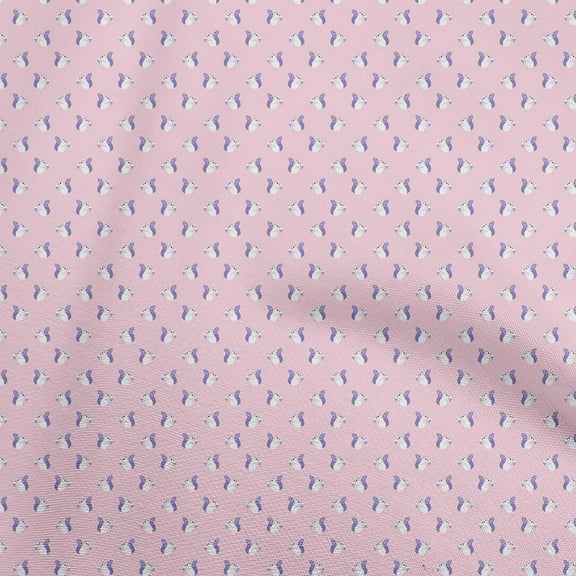 oneOone Cotton Cambric Light Pink Fabric Animal Sewing Fabric By The Yard Printed Diy Clothing Sewing Supplies 42 Inch Wide