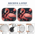 thumbnail image 5 of Kdxio Colorful Floral Flamingo Print 2-Piece Sun Shade Front Windshield - Foldable Car Front Window Sunshades for Most Sedans SUV Truck, 5 of 5