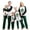 White Green Kids, variant on Christmas Family Matching Pajamas Set Xmas Pjs Holiday Pajamas Sleepwear Dad Mom Kids PJs