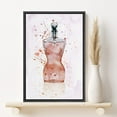 thumbnail image 2 of PixonSign Framed Canvas Print Wall Art Female Body Shaped Perfume Bottle Decorative Brushstroke Illustrations Modern Art Glam Multicolor Ultra for Living Room, Bedroom, Office - 24"x36" Black, 2 of 5
