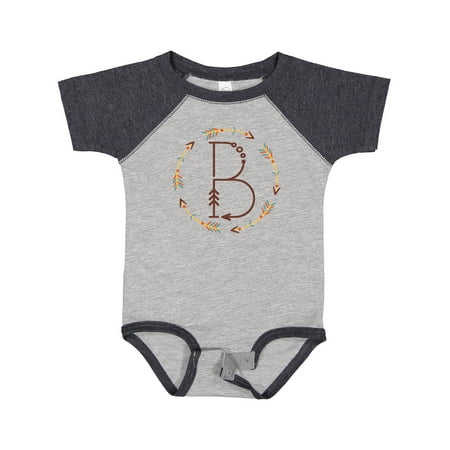 

Inktastic B Monogram Letter Tribal Wreath Gift Baby Boy or Baby Girl Bodysuit