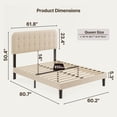 thumbnail image 4 of Asofer Complete White Bedroom Set: Queen Bed Frame with Headboard, 6 & 5 Drawer Dressers & 2 Nightstands, 4 of 22