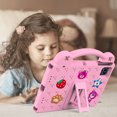 thumbnail image 4 of TECH CIRCLE Case for Onn 10.1" Tablet 2024 Gen 4, Strawberry Panda Shockproof Rugged Lightweight Convertible Stand Handles Kids Friendly Case for Onn 10.1 inch 4 Gen Tablet 2024 Model:100135925,Pink, 4 of 7