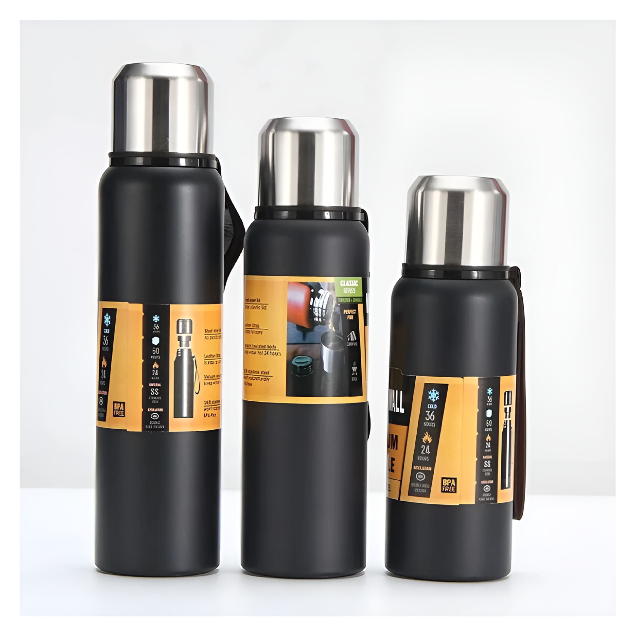Genuine Thermos Brand 18oz Vacuum-Insulated Stainless Steel