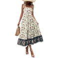 thumbnail image 1 of Vestido largo Zeagoo Summer 2025 para mujer con estampado floral y bolsillos, 1 of 6