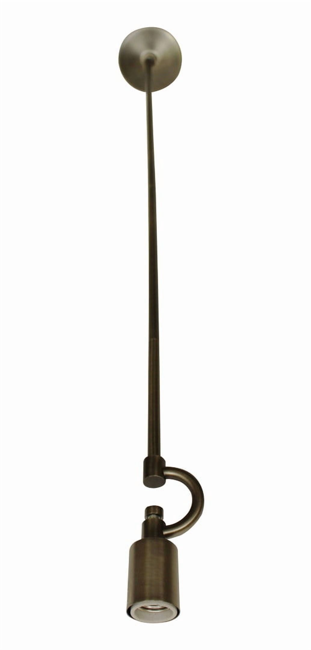LiviNest Pendant Light Fixture for 1 Light: Vintage Industrial Ceiling Hanging Light with Adjustable Fabric Cord & Antique Brass Finish - Modern Home Lighting for Kitchen Island Dining Room & Living