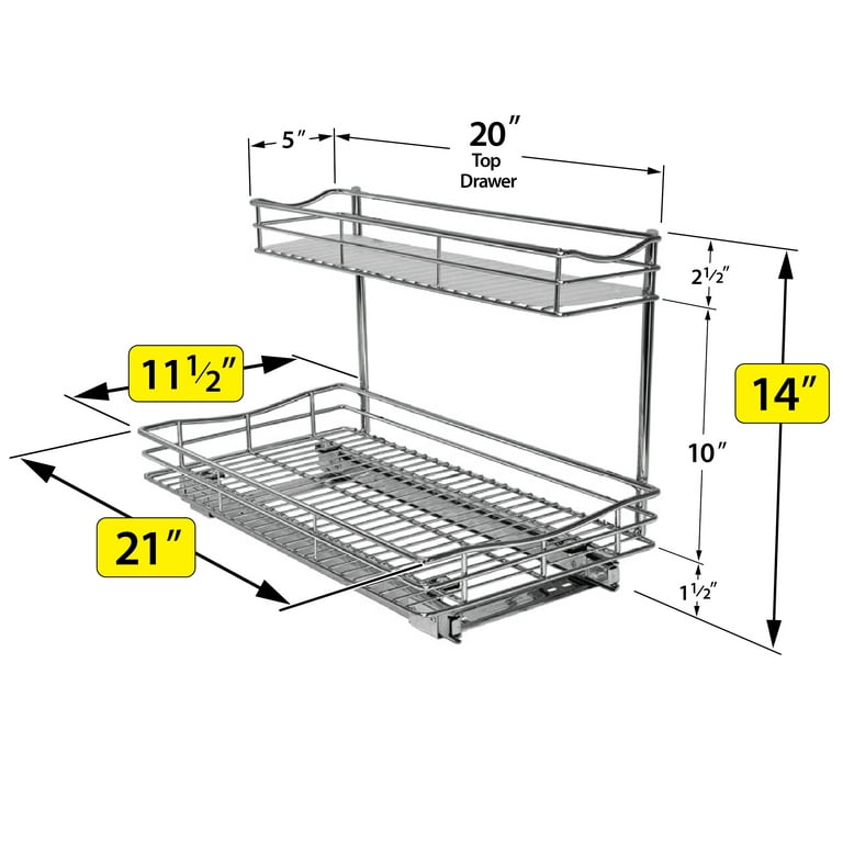 Simply Put 11-in W x 2-in H 1-Tier Cabinet-mount Plastic Tip-out Tray in  the Cabinet Organizers department at
