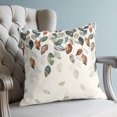 thumbnail image 4 of Pillow Covers 20x20 Set of 2, Teal Brown Botanical Throw Pillow Covers Decorative Couch Cushion Cover, Pastoral Fall Weeping Maple Leaf Microfiber Soft Square Pillowcases for Bedroom Living Room Sofa, 4 of 9