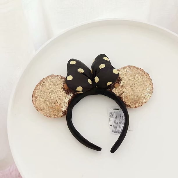 Disney Sequin Ears Cosplay Sauna Band, Minnie TureMouse Ear Bow, Cosplay Plush, Adulto, Niños, ixFestivazhangyuxiang zhangyuxiang unisex