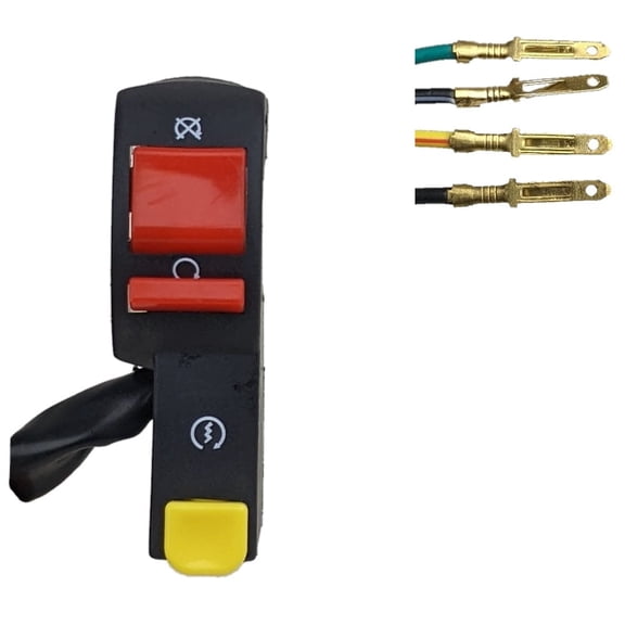 Universal 4 Wire Engine On Off Start Kill Switch Electric for 4 Stroke 50cc 70cc 90cc 110cc 125cc 150cc 200cc 250cc Engine Dirt Bikes