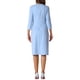 thumbnail image 3 of INSPIRE CHIC Vestido A-Line para Mujeres con Color Contrastante, Vestido de Tweed para Usar en el Trabajo, Talla M Azul, 3 of 6