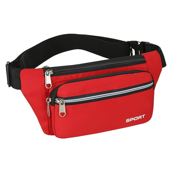SHENGXINY Chest Bag Gifts For Men Clearance Fashion Waist Bag Men's And Women's Casual Large Capacity Messenger Bag Men's Mobile Phone Waist Bag Red