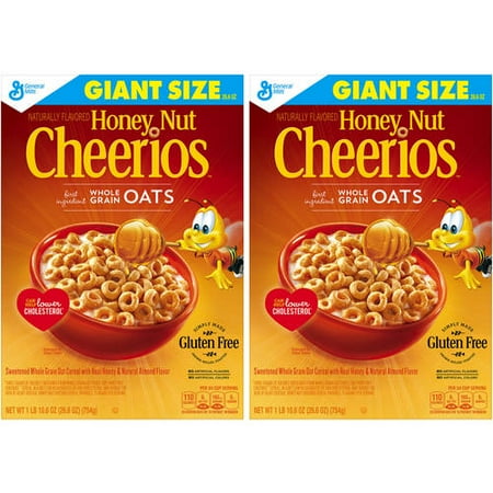 Honey Nut Cheerios Gluten Free Cereal, 26.6 oz(Pack of 2)