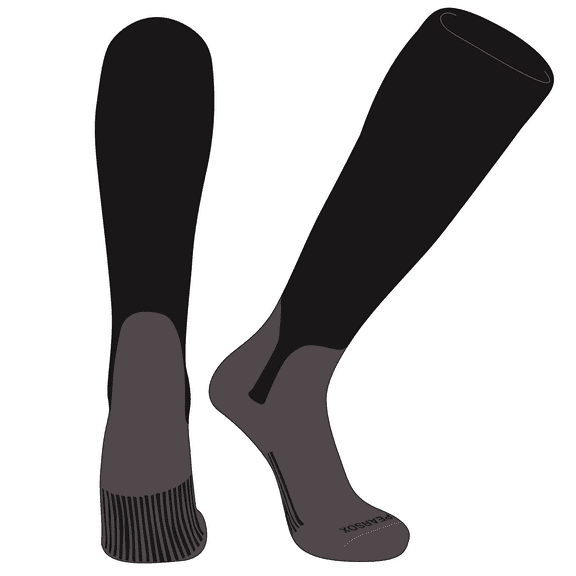 PEAR SOX OTC Baseball Softball Stirrup Socks (S, 5in) Graphite, Forest Green (XS)
