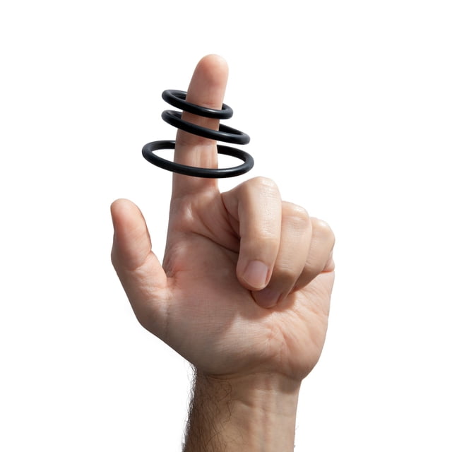 Platanomelón - Set 3 Anillos Estranguladores de Diferentes Tamaños - Ula Negro