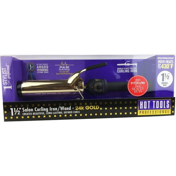 Hot Tools Professional 24K Gold 11/2" Salon Curling Iron/Wand