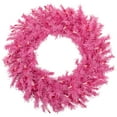 thumbnail image 3 of Northlight 24" Pre-Lit Pink Spruce Artificial Christmas Wreath, Pink Lights, 3 of 8