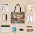 thumbnail image 6 of Canvas Tote Bag for Women Girls Design Print Flower-festooned Friends Tote, 6 of 8