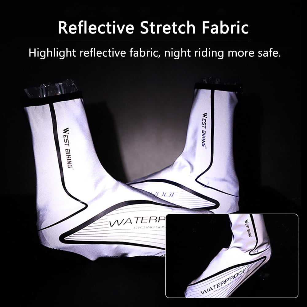 Cycling Shoes Cover MTB Road Bike Night Reflective Overshoes Outdoor Q4A7 