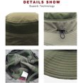 thumbnail image 3 of Fishing Hats Windproof UPF50+ UV Protection Bucket Beach Mesh Sun Hat 56-61cm, 3 of 7