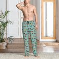 thumbnail image 5 of Uemuo Dachshund Dog Puppy Pattern Men's Wide Leg Palazzo Lounge Pants with Pockets Light Weight Loose Comfy Casual Pajama Pants-Medium, 5 of 9
