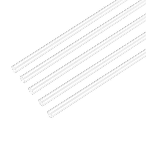 5Pcs Acrylic Pipe Rigid Round Tube Clear 7mm ID 10mm OD 250mm for Lamps and Lanterns,Water Cooling System