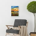 thumbnail image 2 of Sunset Wildflower Peaceful Summer Meadow Oil Painting Artwork Framed Wall Art Print A4, 2 of 4
