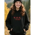 thumbnail image 4 of Modern Holiday Christmas Hoodie for Men Women, Holiday Pullover Hooded Sweatshirt, Cozy Cotton Poly Blend, Funny Winter Xmas Gift Outfit, 4 of 5