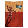 thumbnail image 3 of Ambesonne Orange Tablecloth Rectangular Table Cover, Mars Colonization Space, 60"x90", Orange Red, 3 of 4