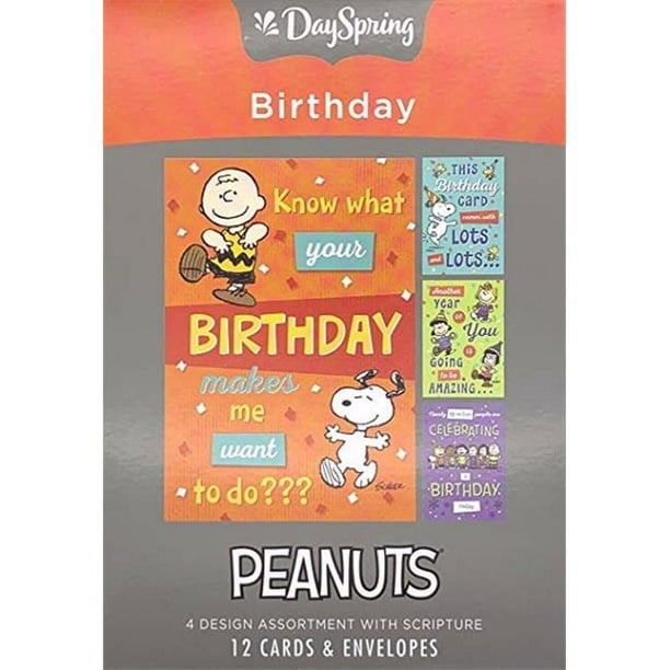 Birthday - Inspirational Boxed Cards - Peanuts - Walmart.com - Walmart.com