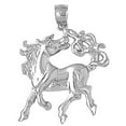 thumbnail image 1 of 18K White Gold Horse Pendant - 28 mm, 1 of 2