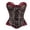 Brick Red, variant on Cheetah Print Corset Tops For Women Metal Hook Closure Slim Fit Leopard Print Mesh Lace Bustier Waist Cinching Bust Support Fashion Body Shaper For Night Out Lace Corset Top