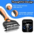 thumbnail image 4 of JDMEOPD 3-in-1 Pet Grooming Brush for Dogs & Cats – Removes Loose Hair, Mats & Undercoat, Safe Deshedding Tool for Long & Short Hair(Orange), 4 of 15
