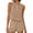 BRS44-Khaki, variant on Two Piece Sets For Women Spring Summer Beach Crop Gingham Tank Tops And Plaid Shorts Trendy Casual Cotton Pajama Sets Blue S