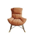 thumbnail image 5 of MIDOQIN Rocking Chair, Nursery Glider Chair, Back Tufted Design Upholstered Fabric Padded Seat with Solid Wood Base Comfy Side Chair, 5 of 8